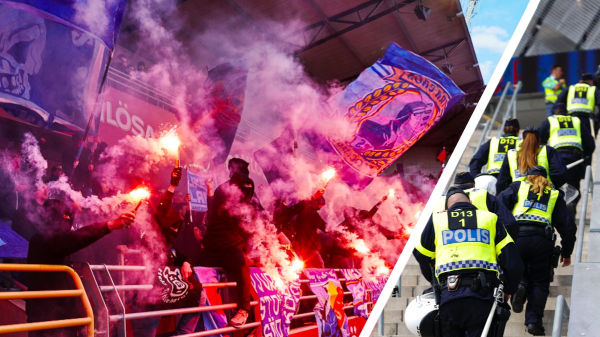 Polisen allt hårder mot pyroteknik på svenska arenor